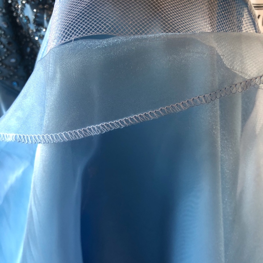 Sherri Hill Ball Gown Prom Pageant Dress Blue 12 - Picture 6 of 9